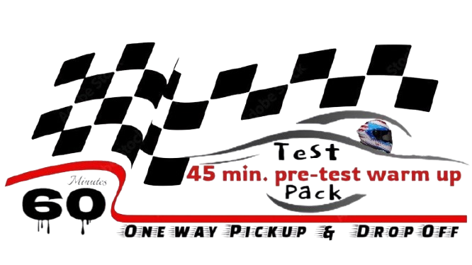 45 Min Pre-Test Warm Up + Test Support (Pickup & Drop-Off) Door-2-Door